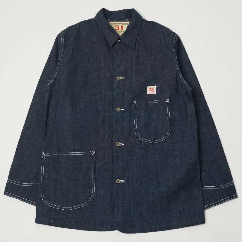 Performance Jacket-Lee Archives WWII 'Loco' Denim Coverall Jacket - Raw