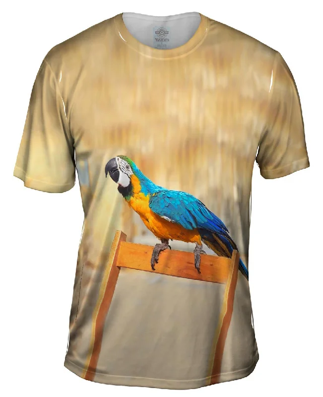 Streetwear T-shirt-Chair Macaw Parrot