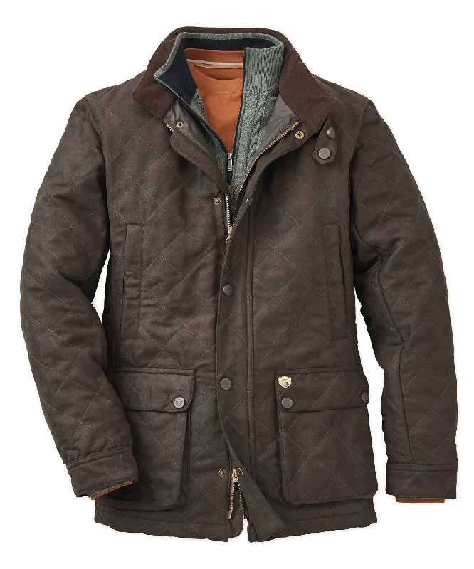 Slim Fit Jacket-Alan Paine of England Felwell Diamond-Quilted Jacket