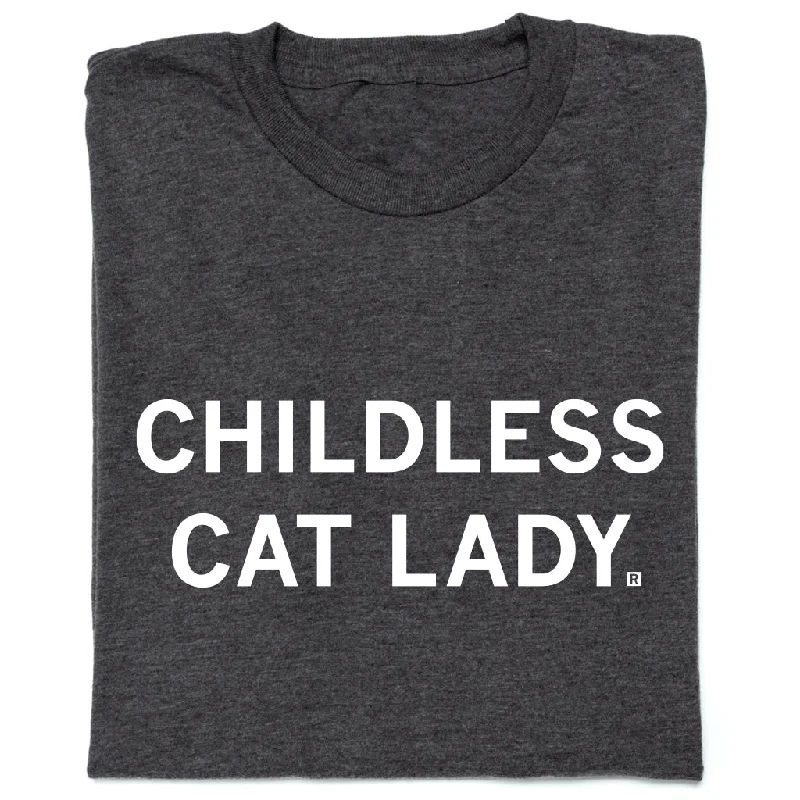 Personalized Graphic T-shirt-Childless Cat Lady