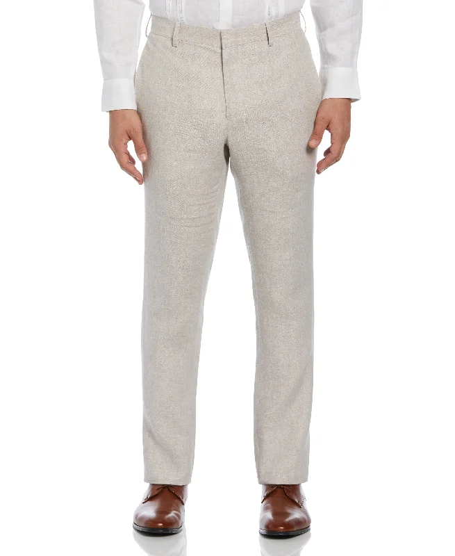 Casual Pants-Delave Linen Flat Front Pant