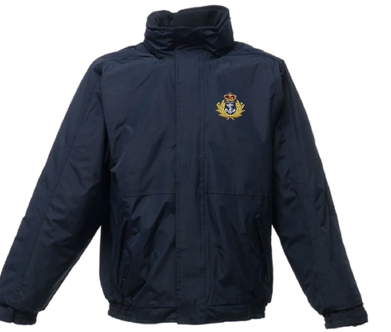 Sporty Bomber Jacket-Royal Navy Dover Jacket (Cap Badge)