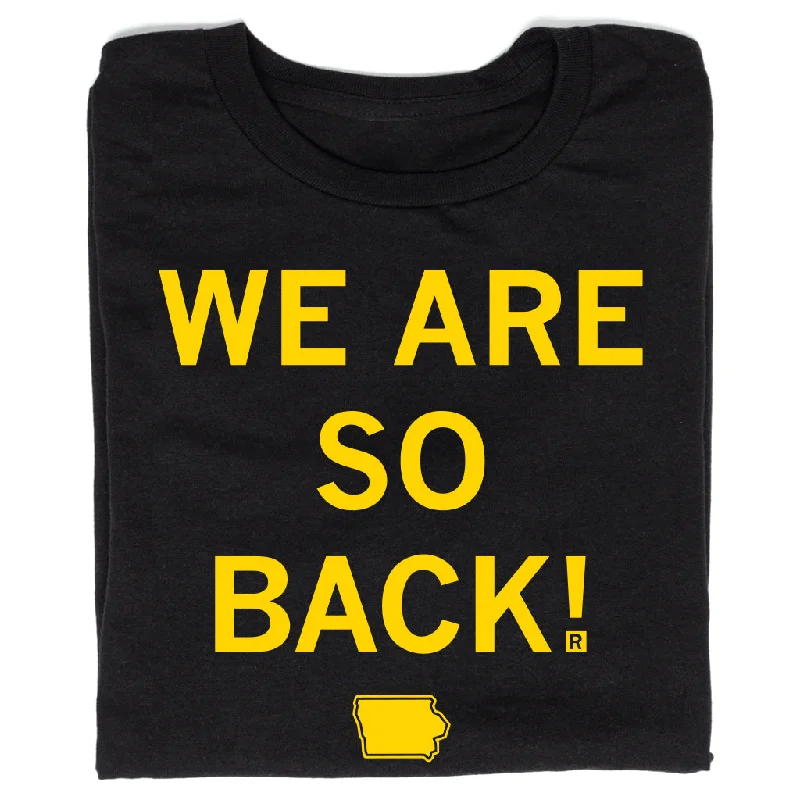 Printed Logo T-shirt-We Are So Back Black & Gold