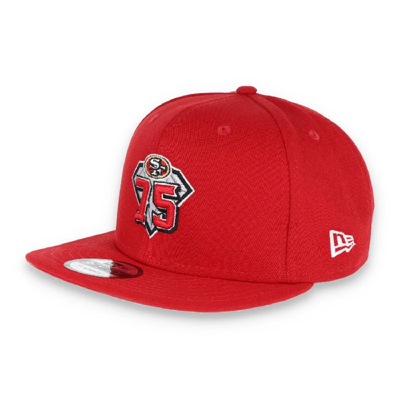 Vintage Hat-San Francisco 49ers New Era 75th Anniversary 9FIFTY Snapback Adjustable Hat - Scarlet