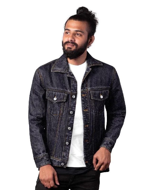 Rain Jacket-Denim Jacket in Cool max Denim Midnight Blue