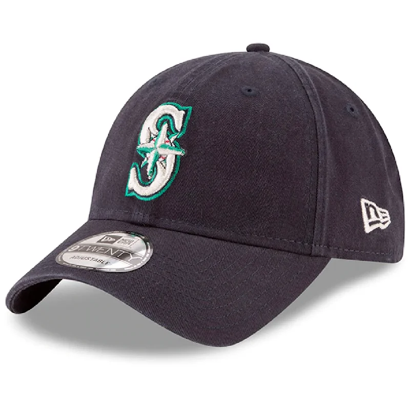 Baseball Hat-Seattle Mariners New Era Navy Game Replica Core Classic 9TWENTY Adjustable Hat