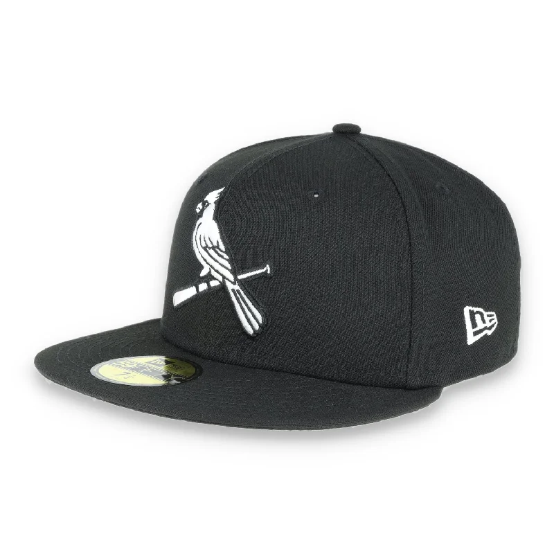 Luxury Hat-ST. LOUIS CARDINALS NEW ERA BASIC COLLECTION FITTED 59FIFTY-BLACK AND WHITE