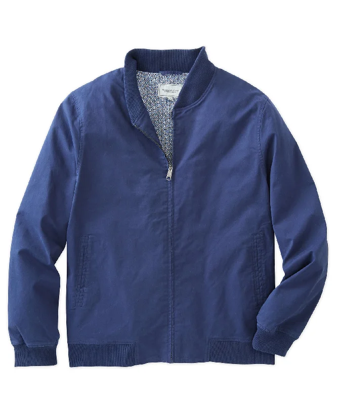 Bold Color Jacket-Cotton Twill Baseball Jacket