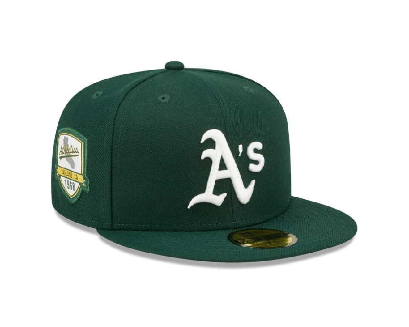 Relaxed Fit Hat-NEW ERA OAKLAND ATHLETICS INAUGURAL SEASON PATCH 59FIFTY FITTED HAT