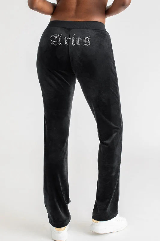 Casual Work Pants-Aries Big Bling Velour Track Pants