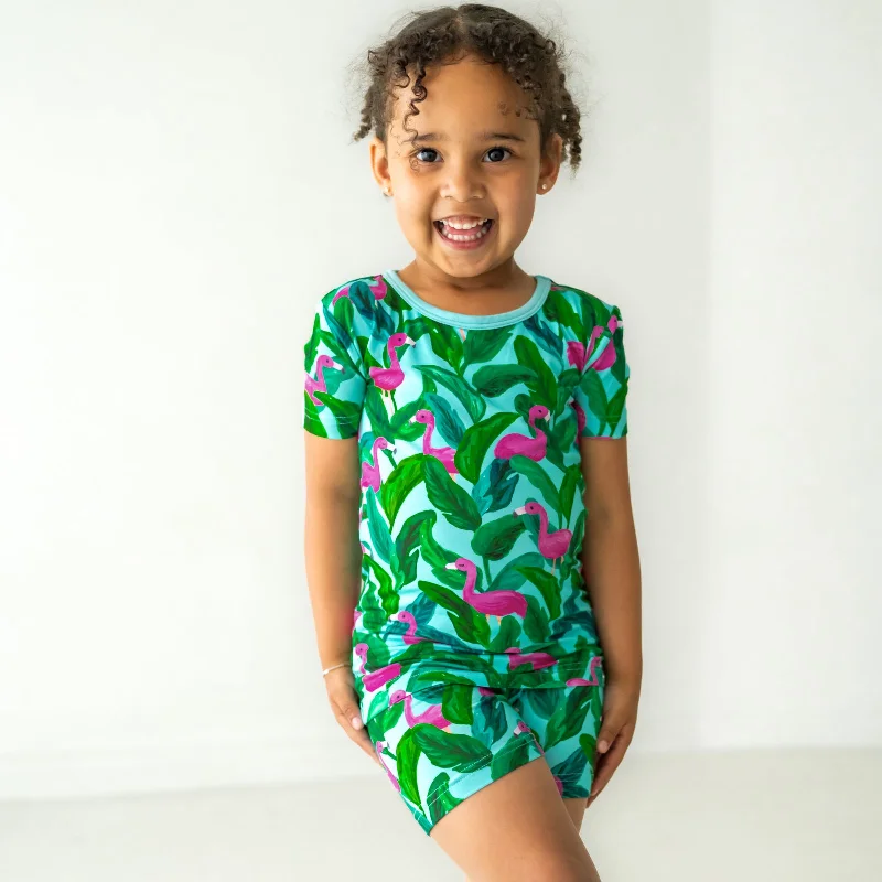 Printed Shorts-Palm Springs Two-Piece Short Sleeve & Shorts Pajama Set