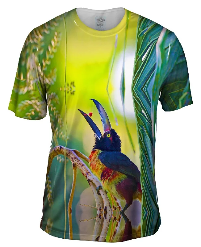 Graphic Tee for Men-Collared Aracari