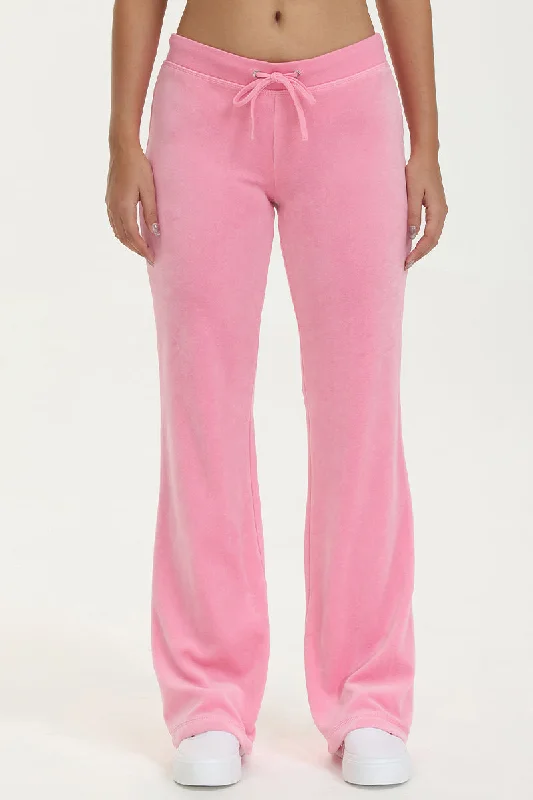 Dress Pants-Classic Cotton Velour Track Pants