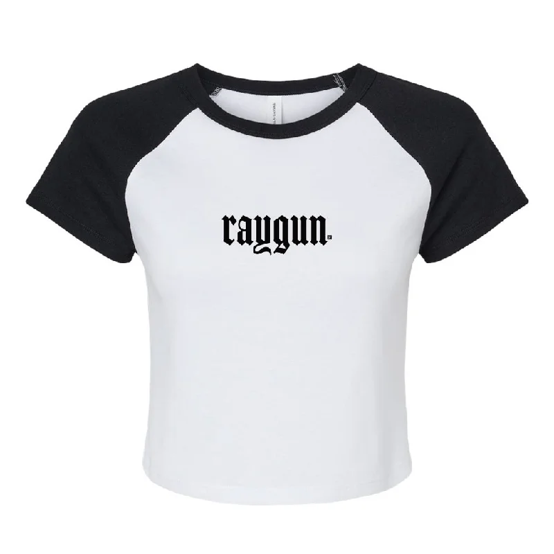 Travel T-shirt-RAYGUN Blackletter Logo Baby Tee