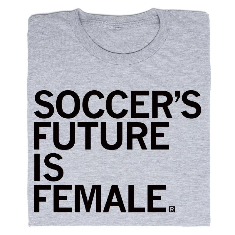 Summer T-shirt-Soccer’s Future Is Female Grey