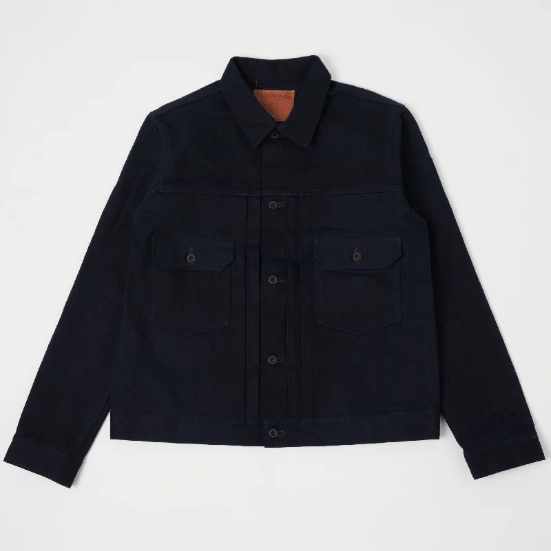 Light Rain Jacket-ONI 02517ID17 Type II Double Indigo Denim Jacket