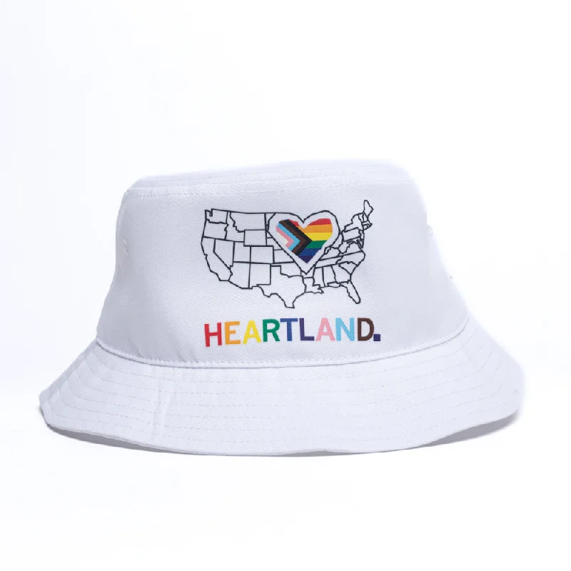 Classic T-shirt-Heartland Progress Pride Flag Bucket Hat