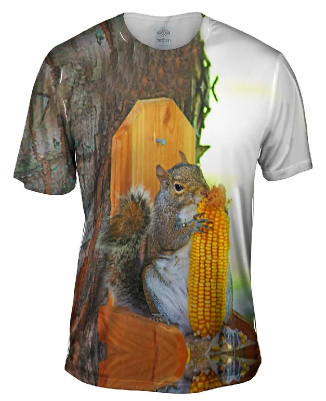 Activewear T-shirt-Corn Squirrel