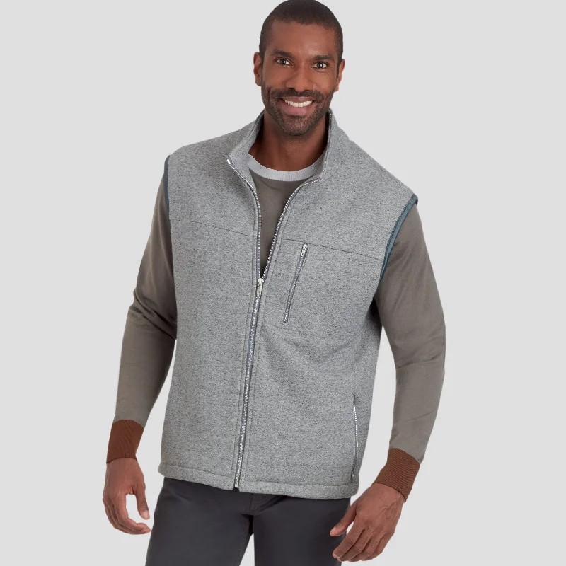 Windproof Jacket-Simplicity Men's Vest and Jacket S9191