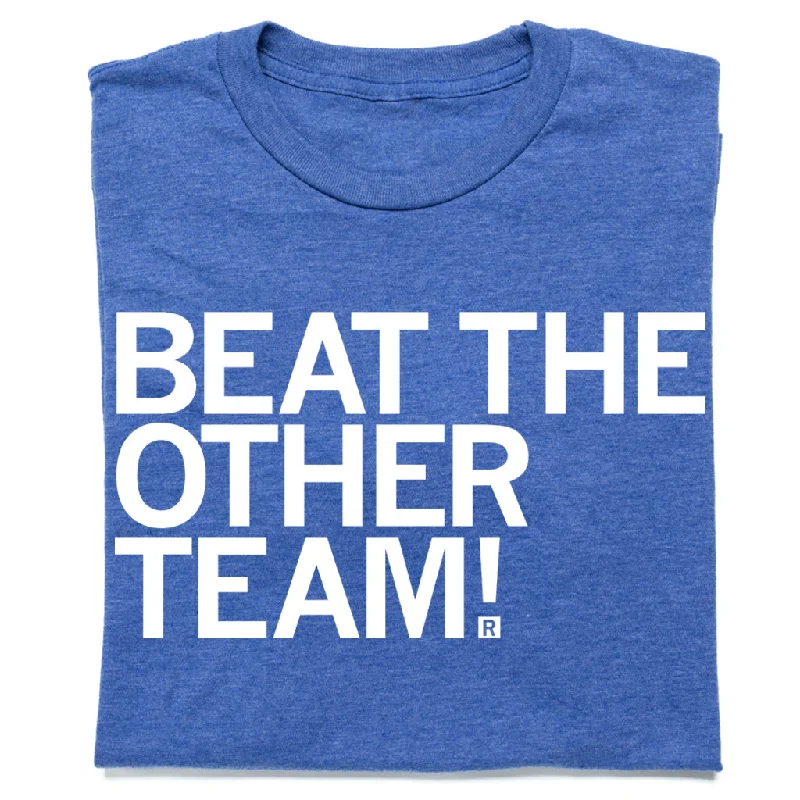 Activewear T-shirt-Beat The Other Team Blue & White