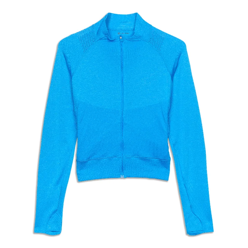 Street Style Jacket-Breathable Textured Knit Training Jacket