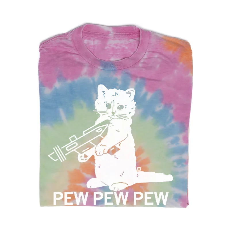 Bold Color T-shirt-Pew Pew Pew Tie Dye