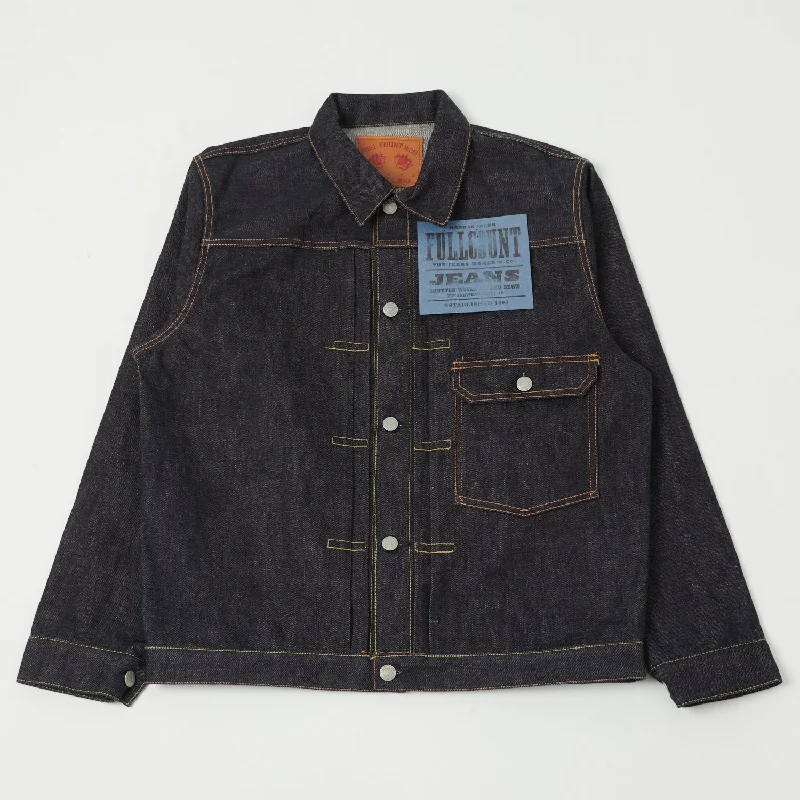 Bomber Jacket-Full Count 2107XX 15.5oz Type I Denim Jacket - Raw