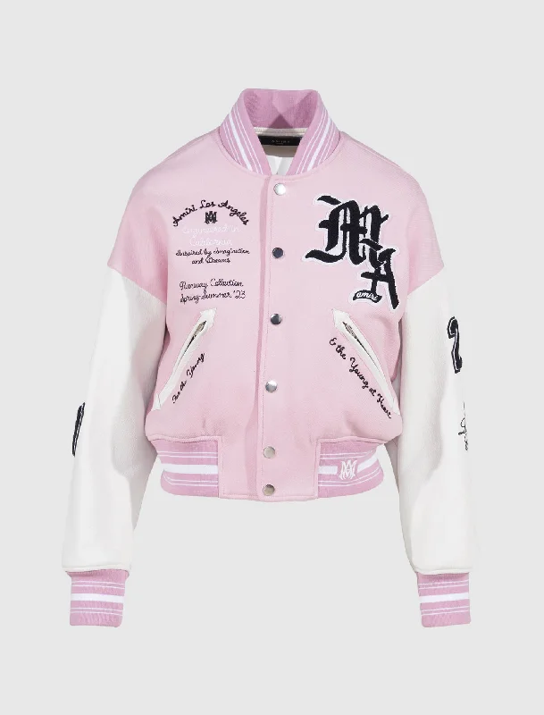 Tech Jacket-WOMEN'S OVERSIZED VARSITY JACKET