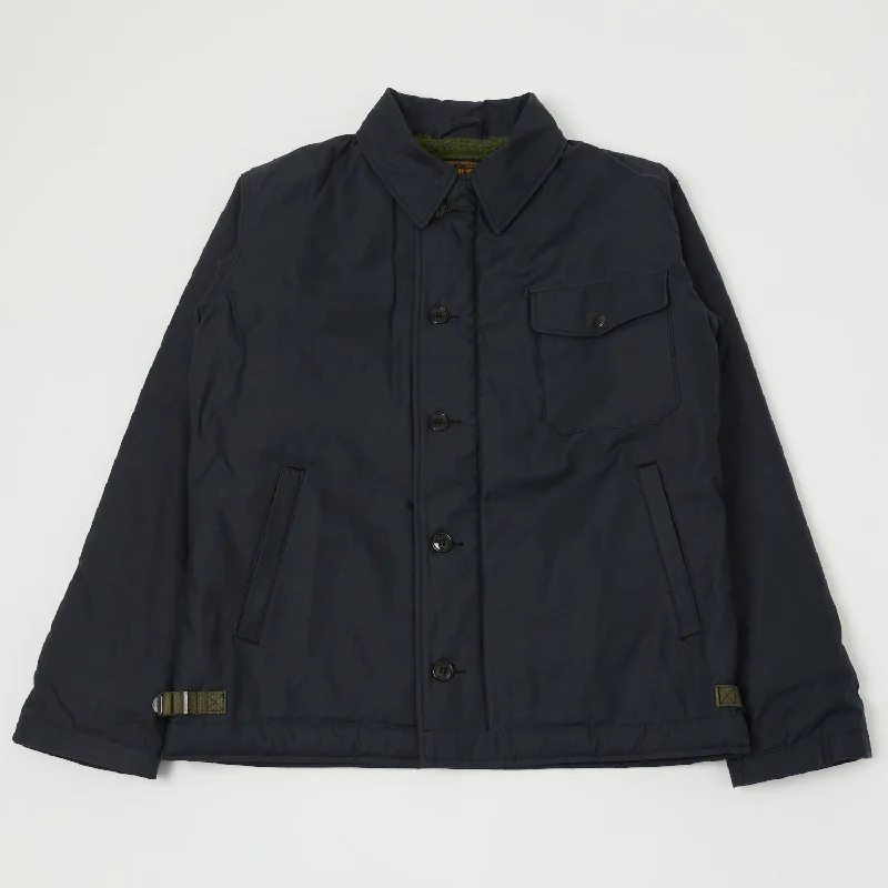 Athletic Jacket-Buzz Rickson's A-2 Civilian Model Deck Jacket - Navy