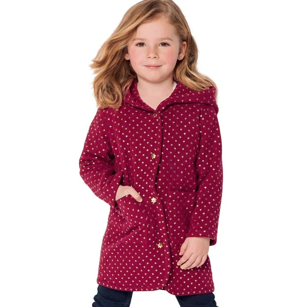 Bold Color Jacket-Burda Child Hooded Coat or Jacket 9289