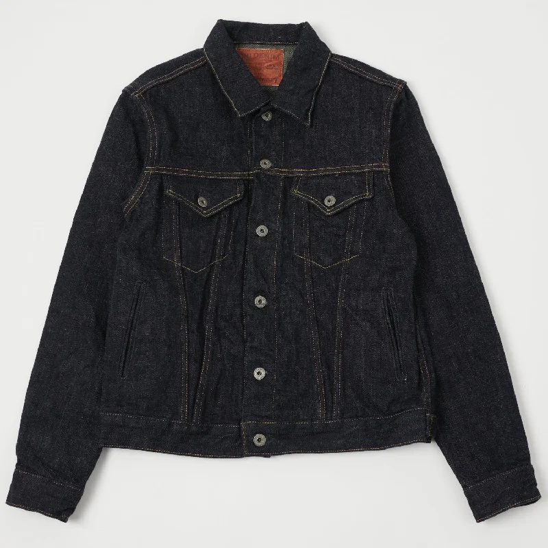 Casual Fleece Jacket-ONI 02527P 20th Anniversary Blue Cast Type III Denim Jacket - Rinsed