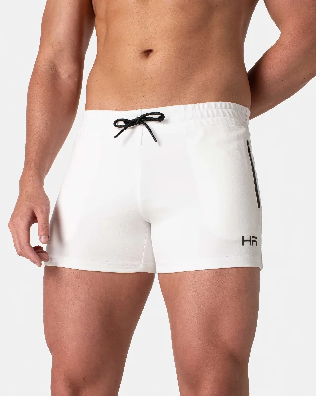 Comfy Shorts-Squat 3.5" Shorts - White