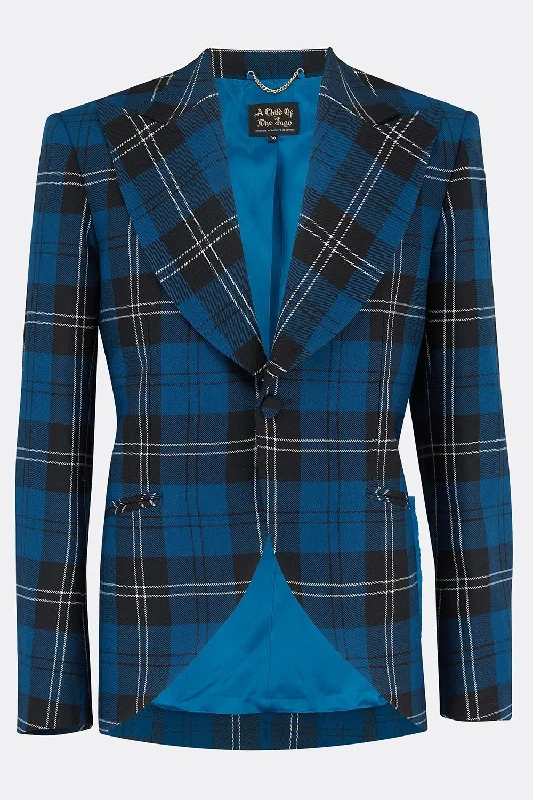 Tailored Jacket-LEYBOURNE JACKET IN  BLUE CHECK (made to order)