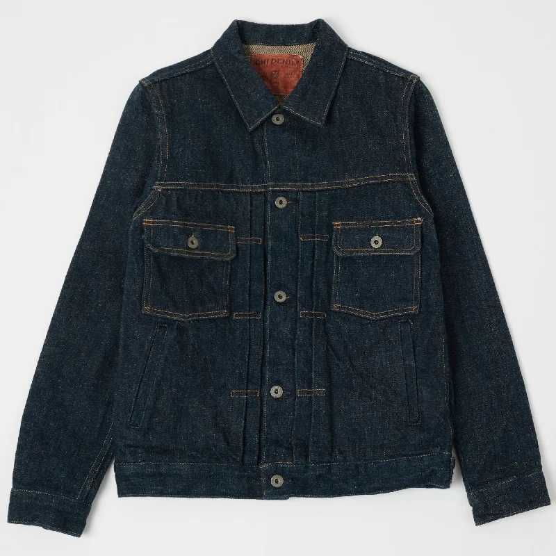 Casual Jacket-ONI 02516P-ZR 'Secret Denim' Type II Denim Jacket - Rinsed