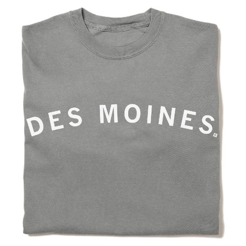 Relaxed Graphic T-shirt-Des Moines Curved Logo Heavyweight