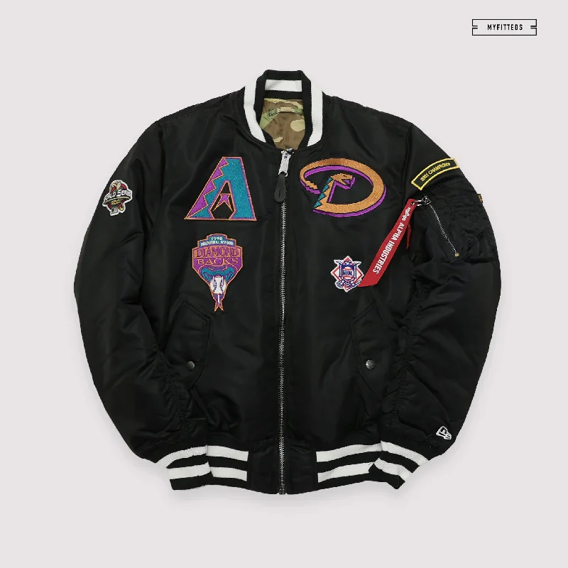 Reversible Jacket-NEW ERA X ALPHA INDUSTRIES ARIZONA DIAMONDBACKS REVERSIBLE BOMBER JACKET