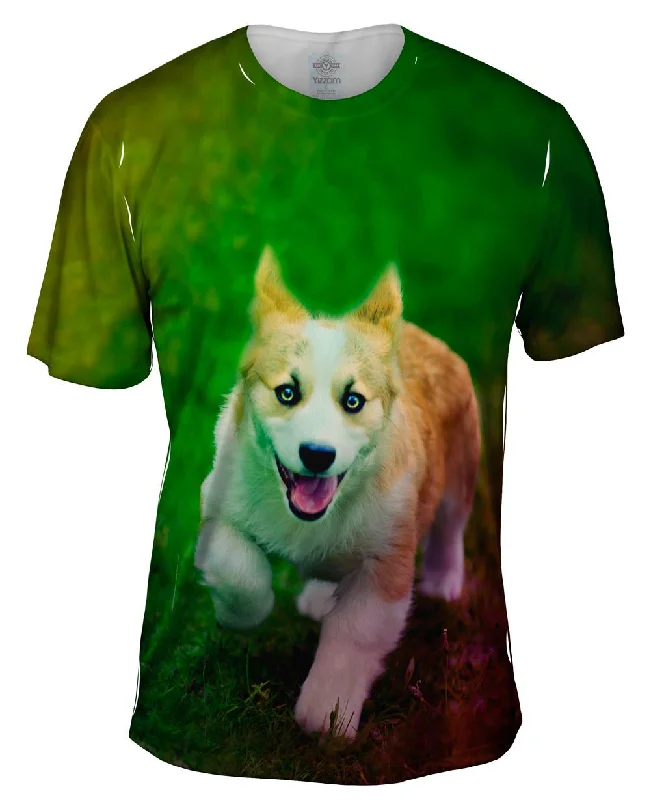 Adventure T-shirt-Corgi Run Puppy