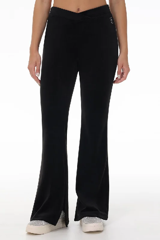 Everyday Pants-Velour Flare Pant With Slit