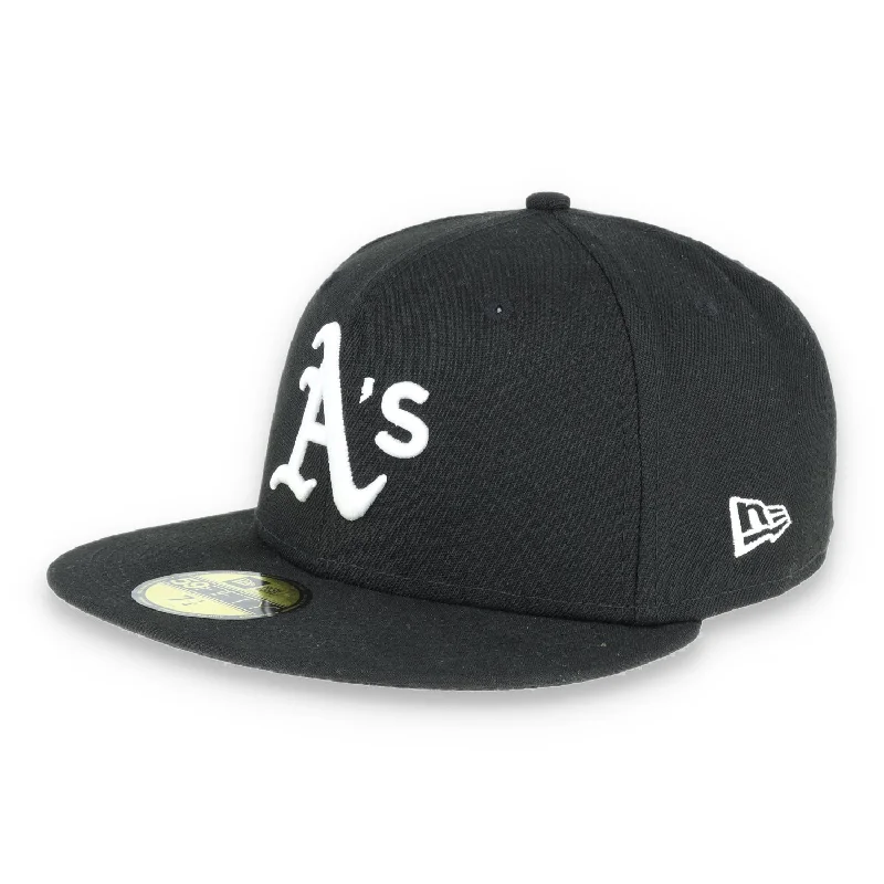 Street Style Snapback-Oakland Athletics New Era 59Fifty Fitted Black/White