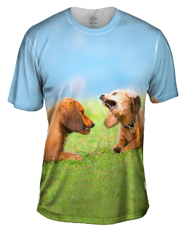 Weekend Vibes T-shirt-Dachschund Disagreement