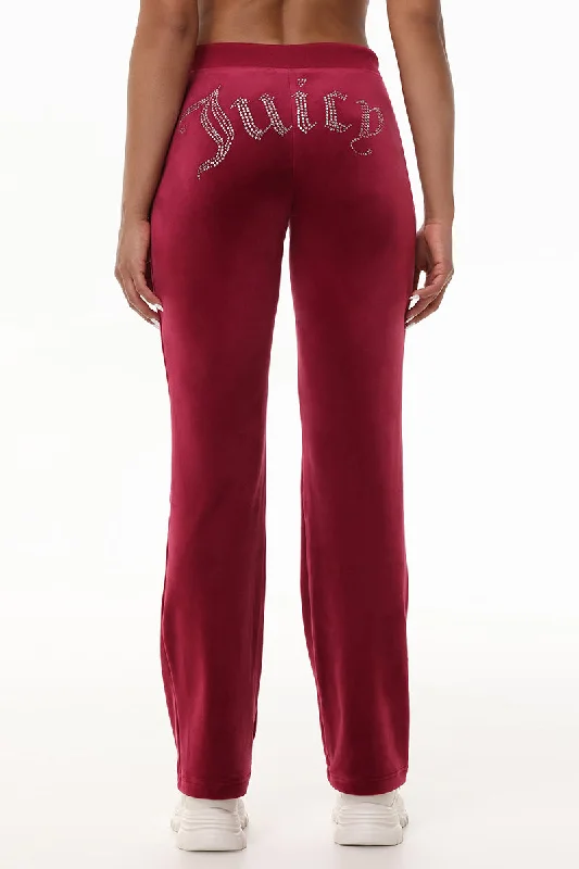 Bootcut Pants-OG Big Bling Velour Track Pants