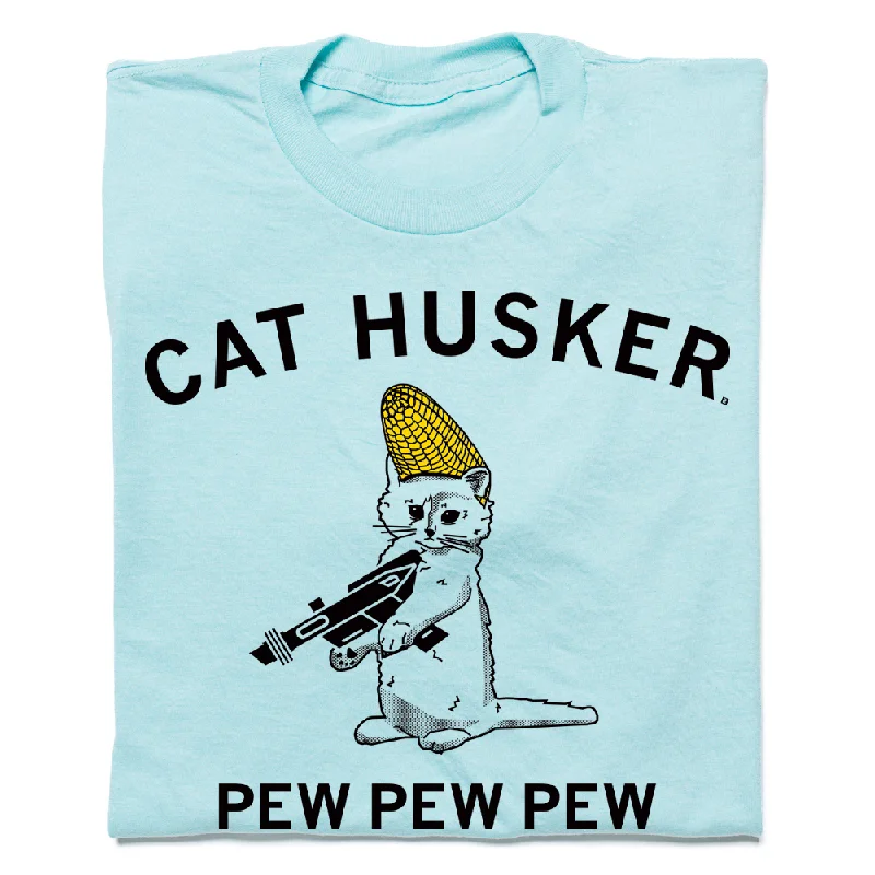 Iconic T-shirt-Cat Husker Pew Pew Pew