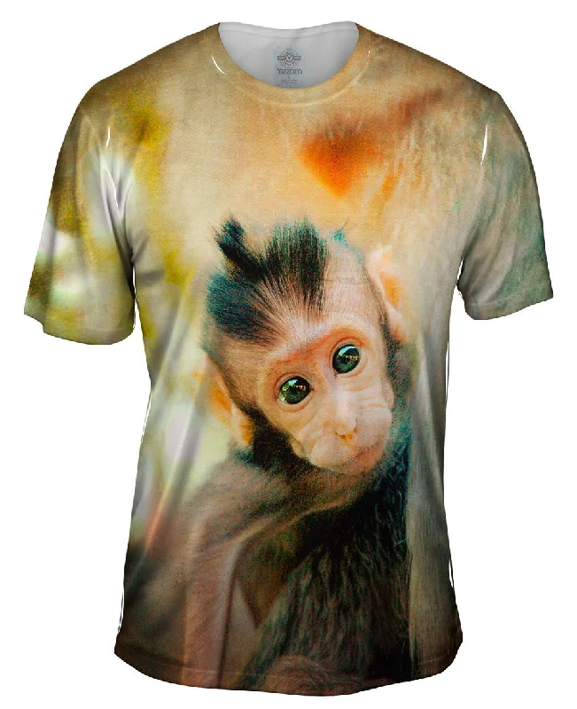 Custom T-shirt-Curious Baby Monkey