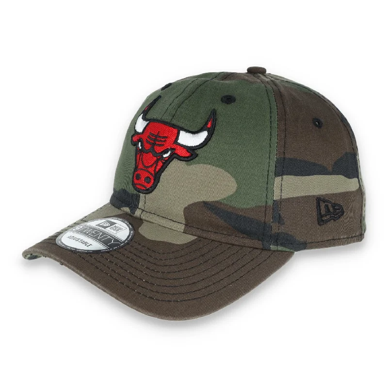 Custom Hat-CHICAGO BULLS NEW ERA CORE CLASSIC WOODLAND CAMO 9TWENTY ADJUSTABLE-CAMO