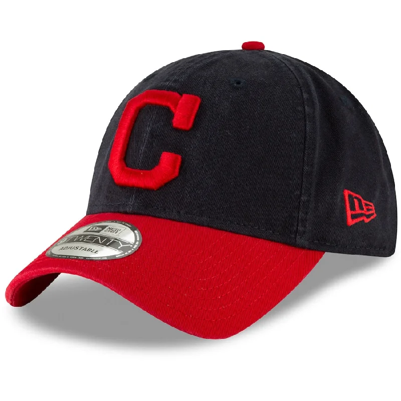 Lightweight Hat-Cleveland Indians New Era Home Replica Core Classic 9TWENTY Adjustable Hat - Navy/Red