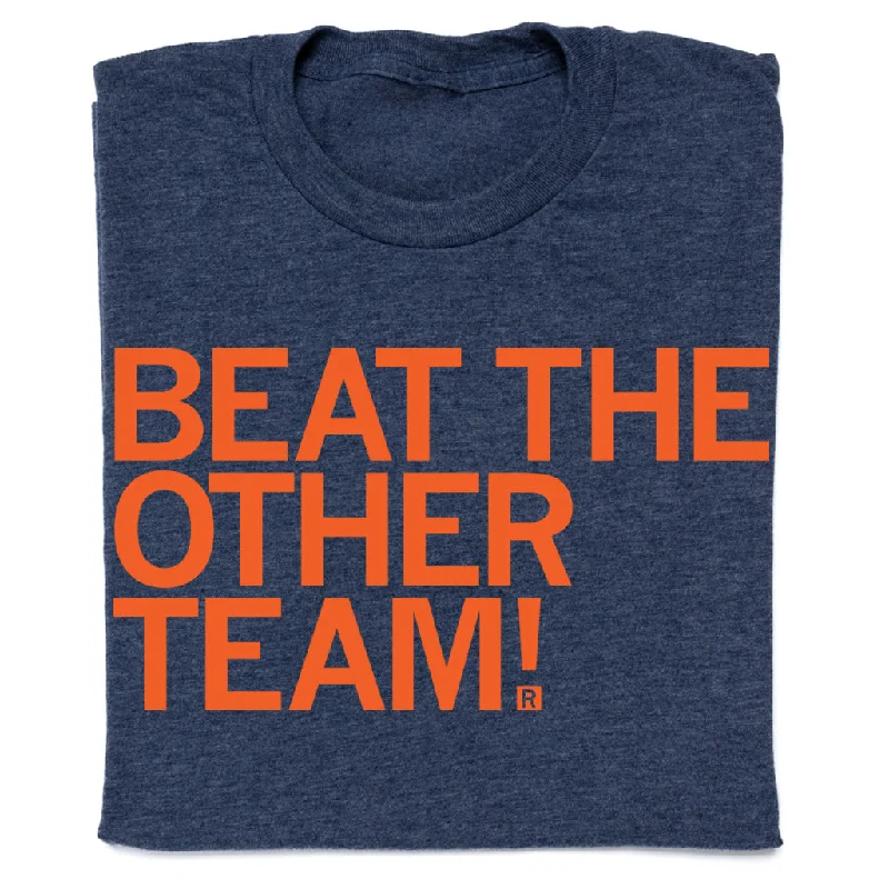 Sports Team T-shirt-Beat The Other Team Navy & Orange