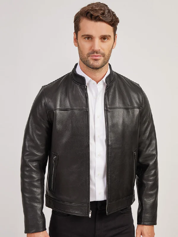 Breathable Jacket-Leather Racer Jacket