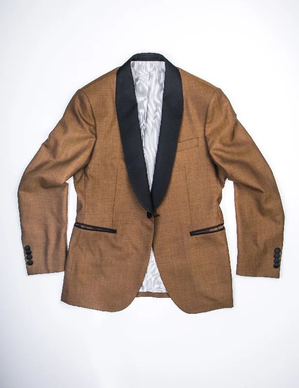 Bomber Jacket-FINAL SALE: BKT50 Shawl Collar Dinner Jacket - Copper