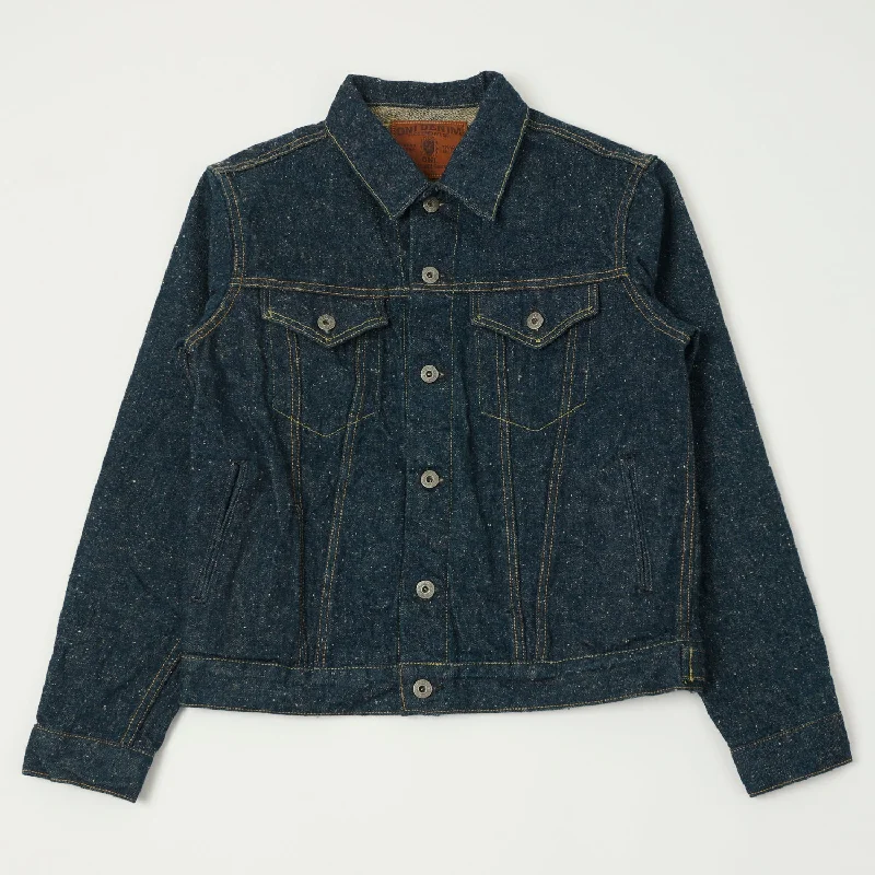 Trendy Jacket-ONI 02527P-CCD 'Crushed Concrete Kabuki' 15oz Type III Denim Jacket - One Wash