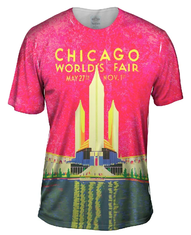 Soft Touch T-shirt-Chicago Worlds Fair Poster 056